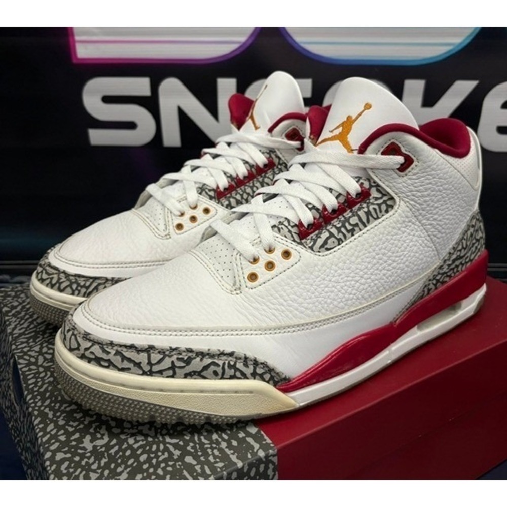 Jordan 3 Retro Cardinal Red (2021) CT8532-126 Mens sneakers size 11.5
